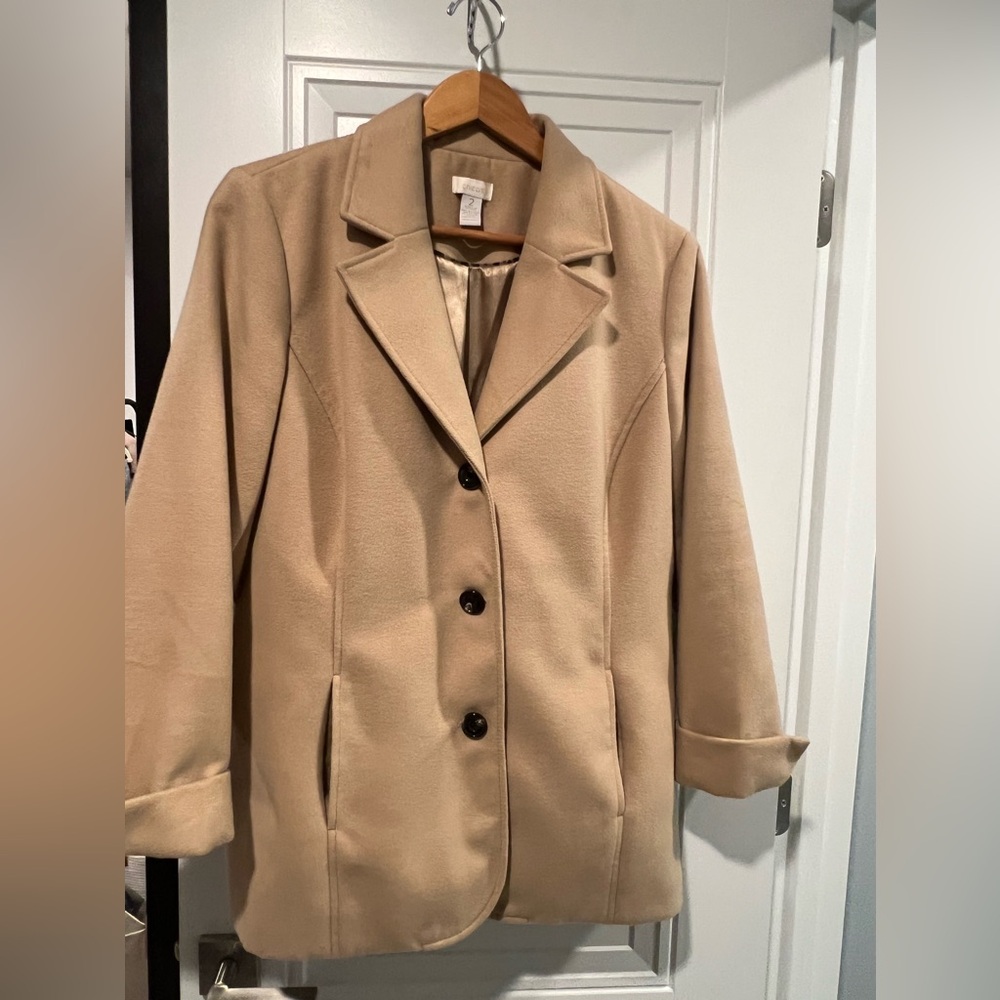 Chicos camel jacket-blazer-Chicos size 2